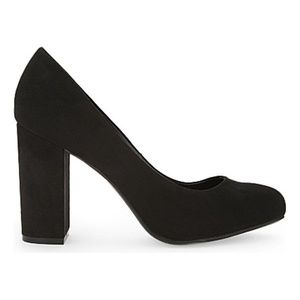 Aldo Miryma Black Velvet Block Pumps
